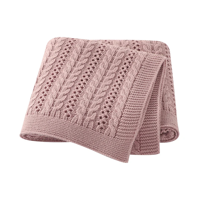 Soft Knit Baby Blanket for Stroller, Crib & Swaddle