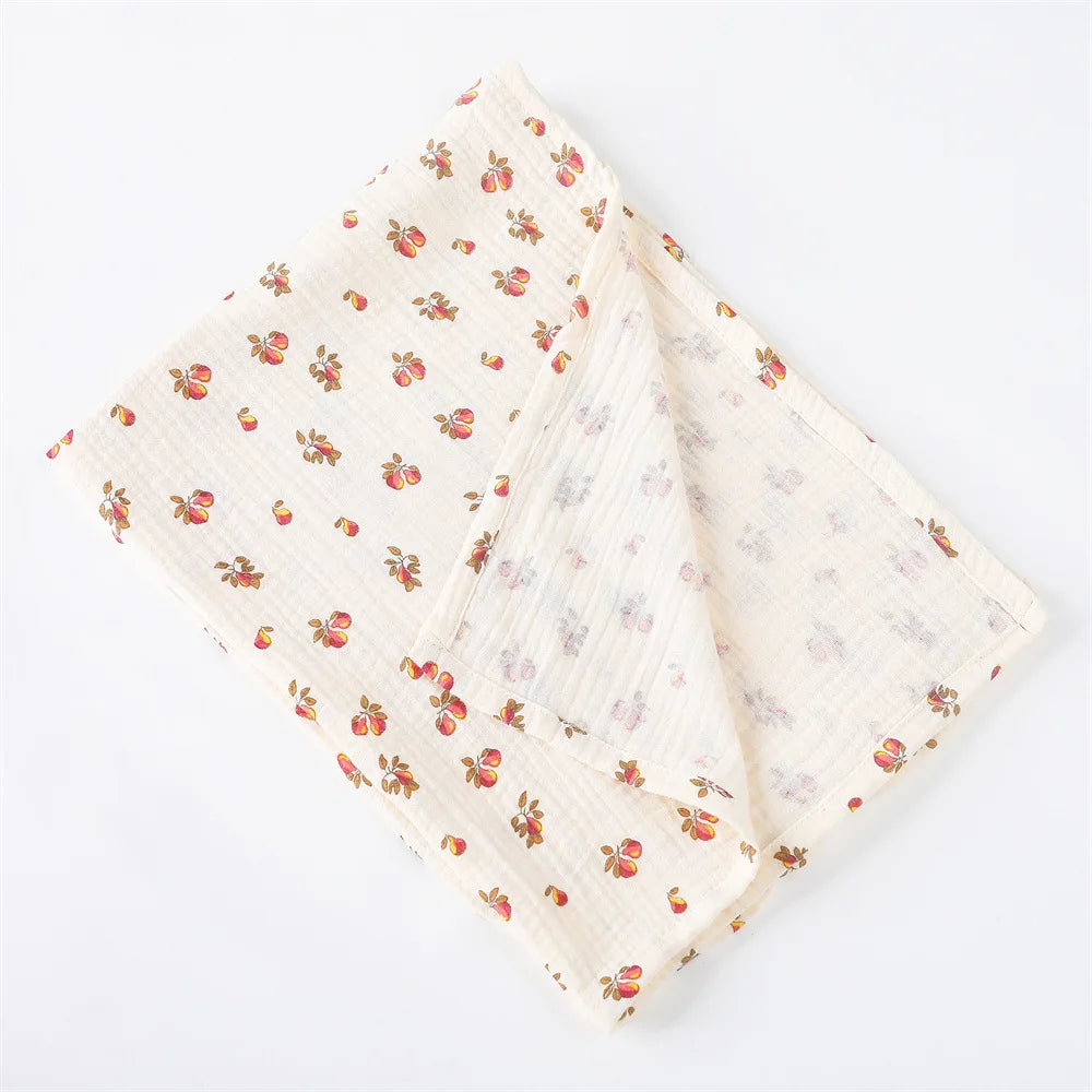 Cotton Muslin Baby Blanket for Swaddling & Stroller