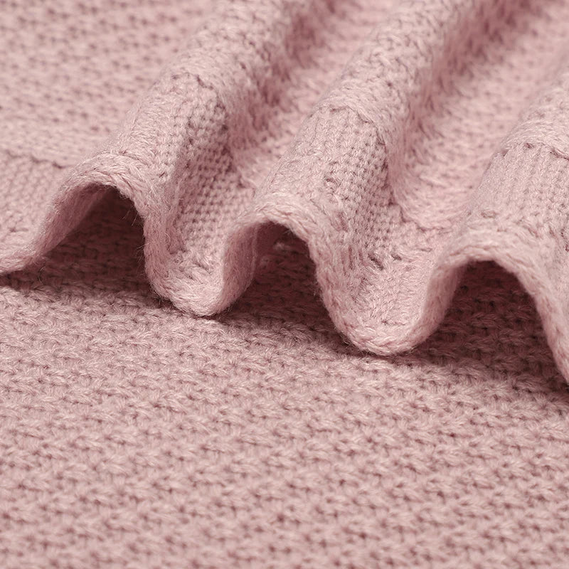 All-Season Knit Baby Blanket for Stroller & Bassinet