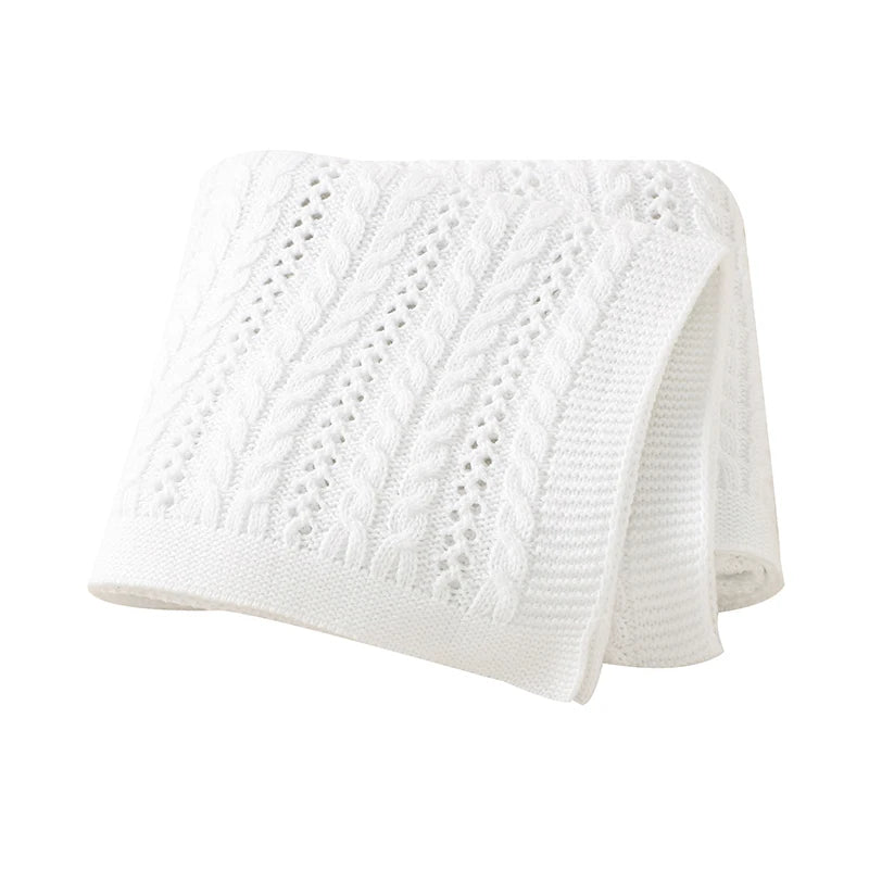 Soft Knit Baby Blanket for Stroller, Crib & Swaddle