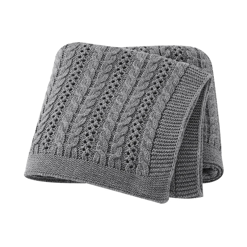 Soft Knit Baby Blanket for Stroller, Crib & Swaddle
