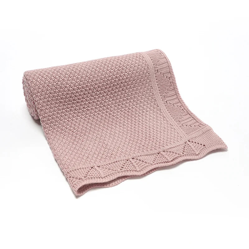 All-Season Knit Baby Blanket for Stroller & Bassinet