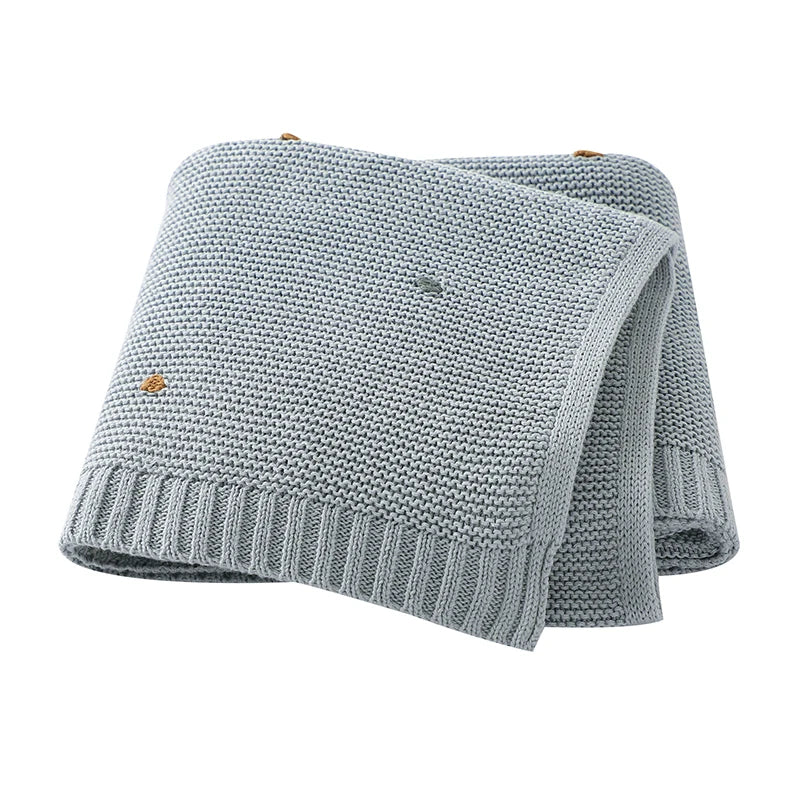 Ultra-Soft Cotton Knit Baby Blanket