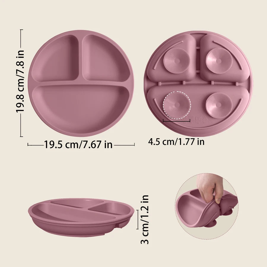 Silicone Baby Suction Feeding Plate