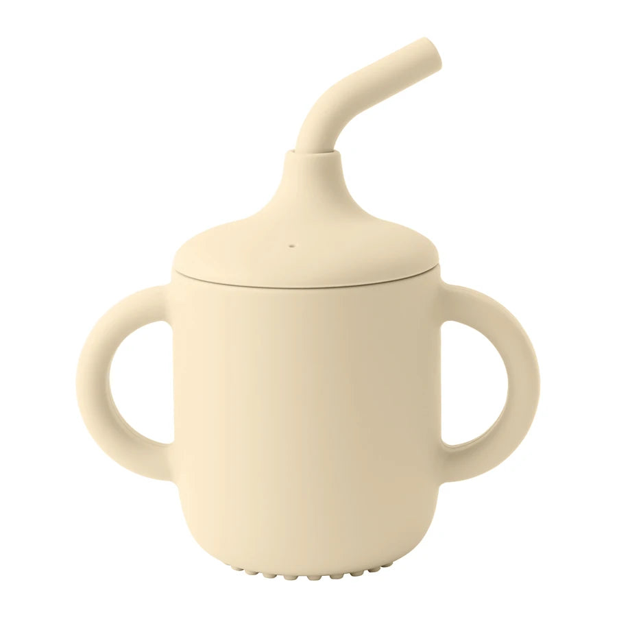 Silicone Baby Sippy Cup with Straw