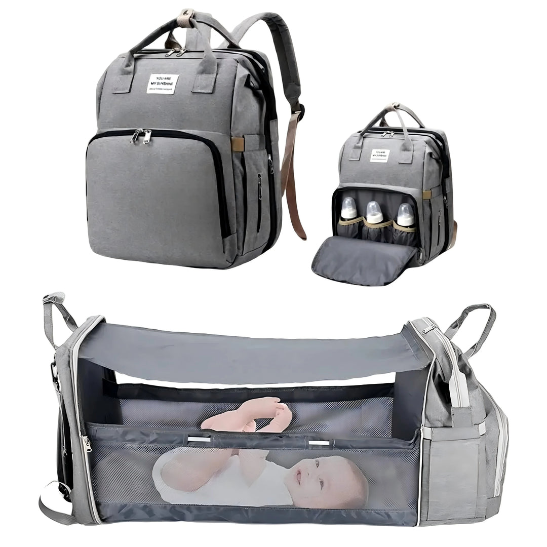 Waterproof Baby Diaper Backpack with Portable Changing Station