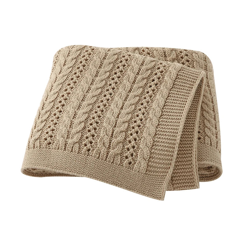 Soft Knit Baby Blanket for Stroller, Crib & Swaddle