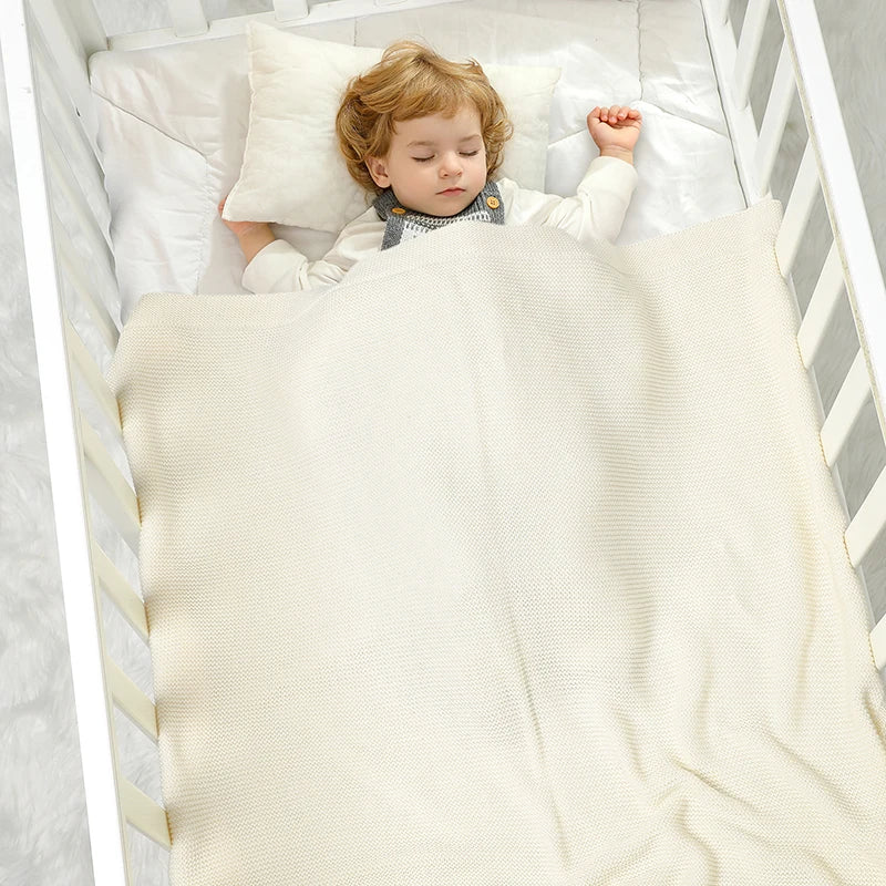 Cotton Knit Baby Blanket