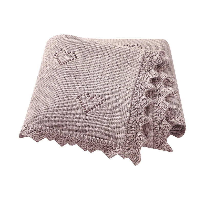 Ultra-Soft Knitted Cotton Baby Blanke
