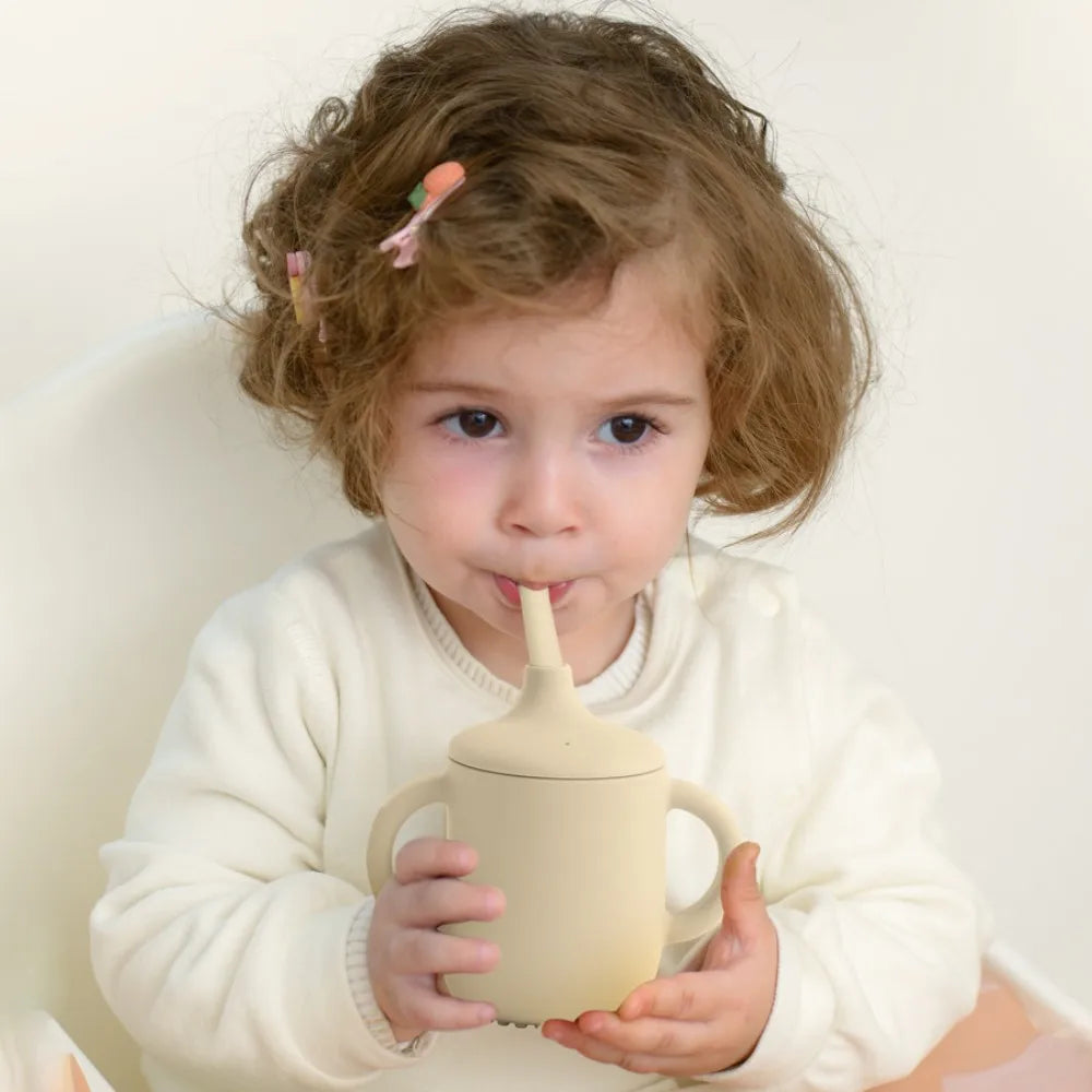 Silicone Baby Sippy Cup with Straw