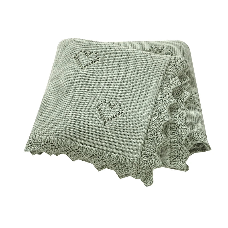 Ultra-Soft Knitted Cotton Baby Blanke