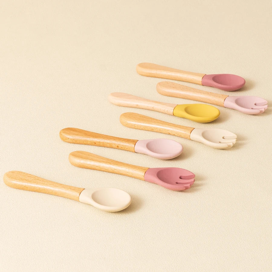 Silicone Baby Spoon & Fork Set