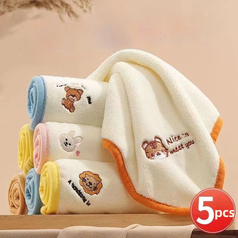 5-Pack Soft Baby Washcloth Set
