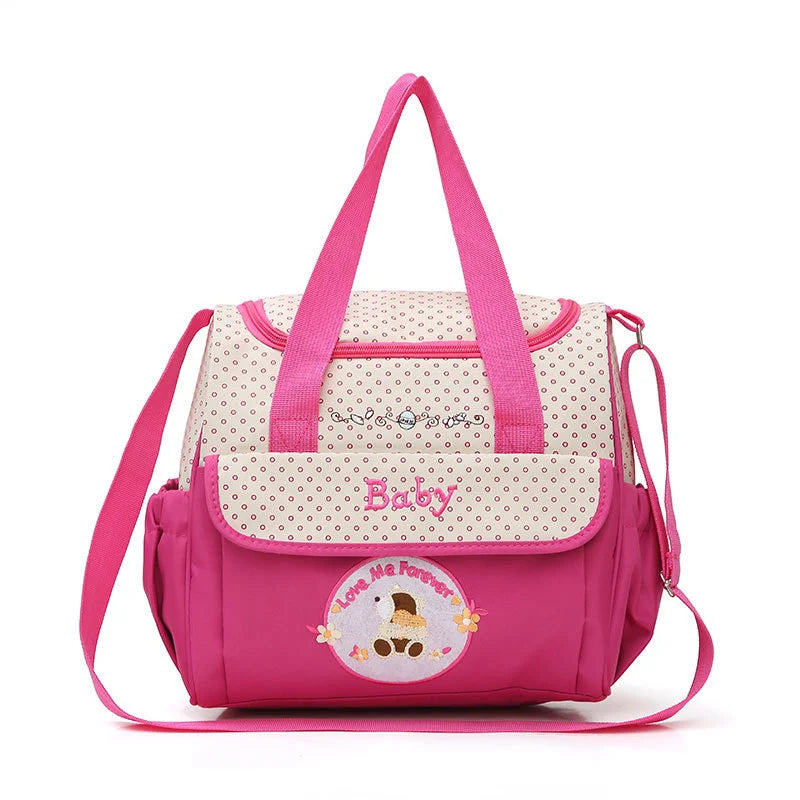 Large Capacity Bear Print Diaper Bag