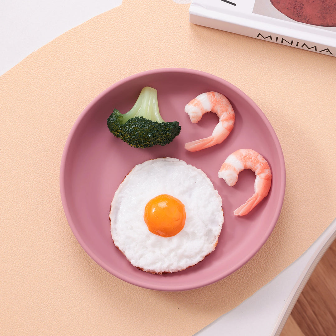 Silicone Baby Feeding Plate with Suction Base