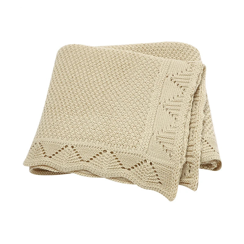 All-Season Knit Baby Blanket for Stroller & Bassinet