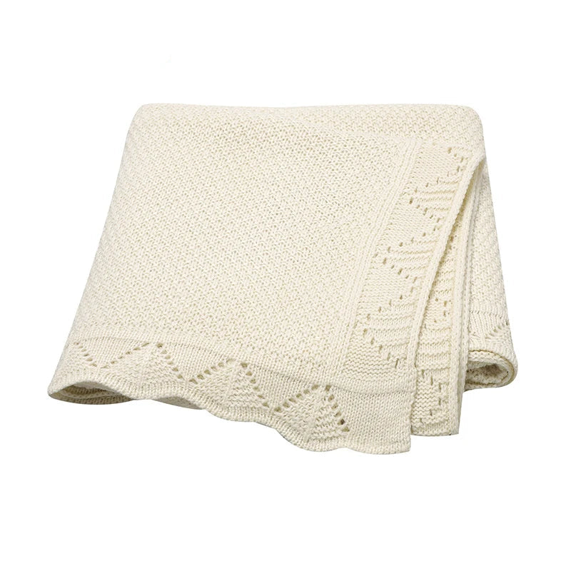 All-Season Knit Baby Blanket for Stroller & Bassinet