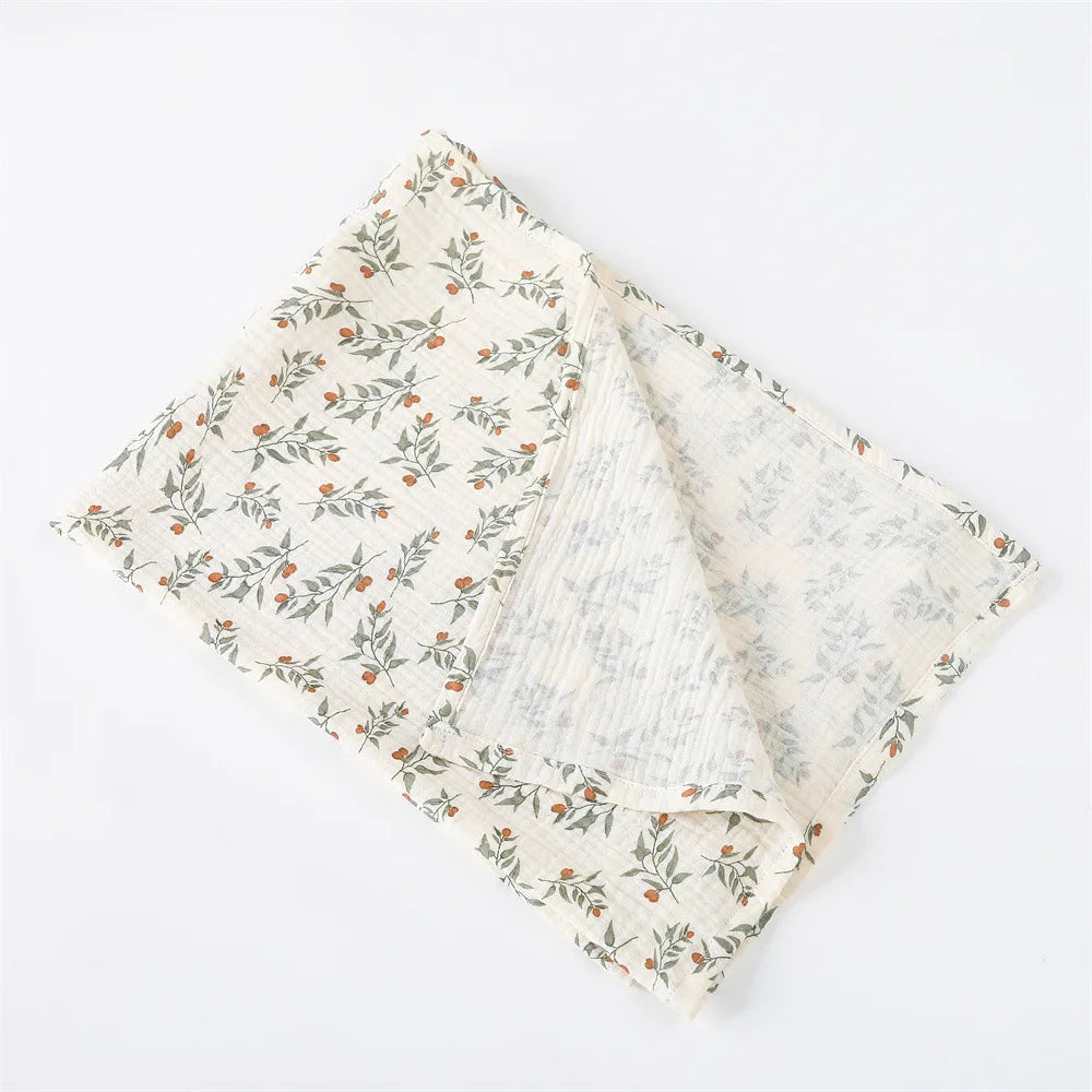 Cotton Muslin Baby Blanket for Swaddling & Stroller