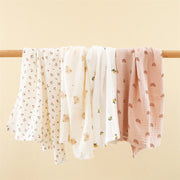 Cotton Muslin Baby Blanket for Swaddling & Stroller
