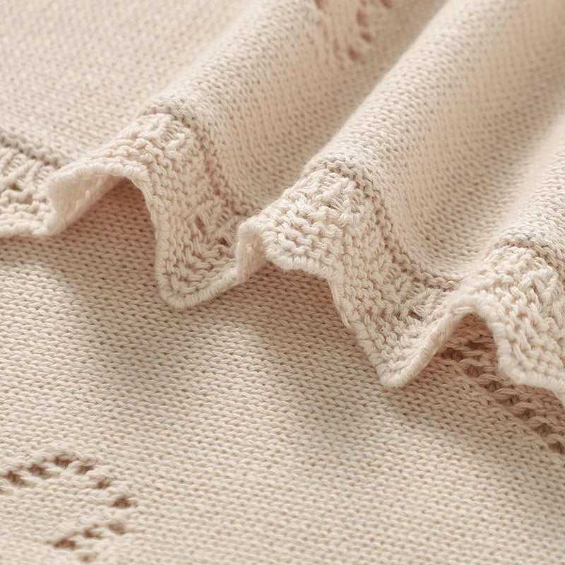 Ultra-Soft Knitted Cotton Baby Blanke