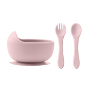 Silicone Baby Suction Bowl Set with Spoon & Fork