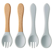 4-Piece Silicone Baby Spoon & Fork Set