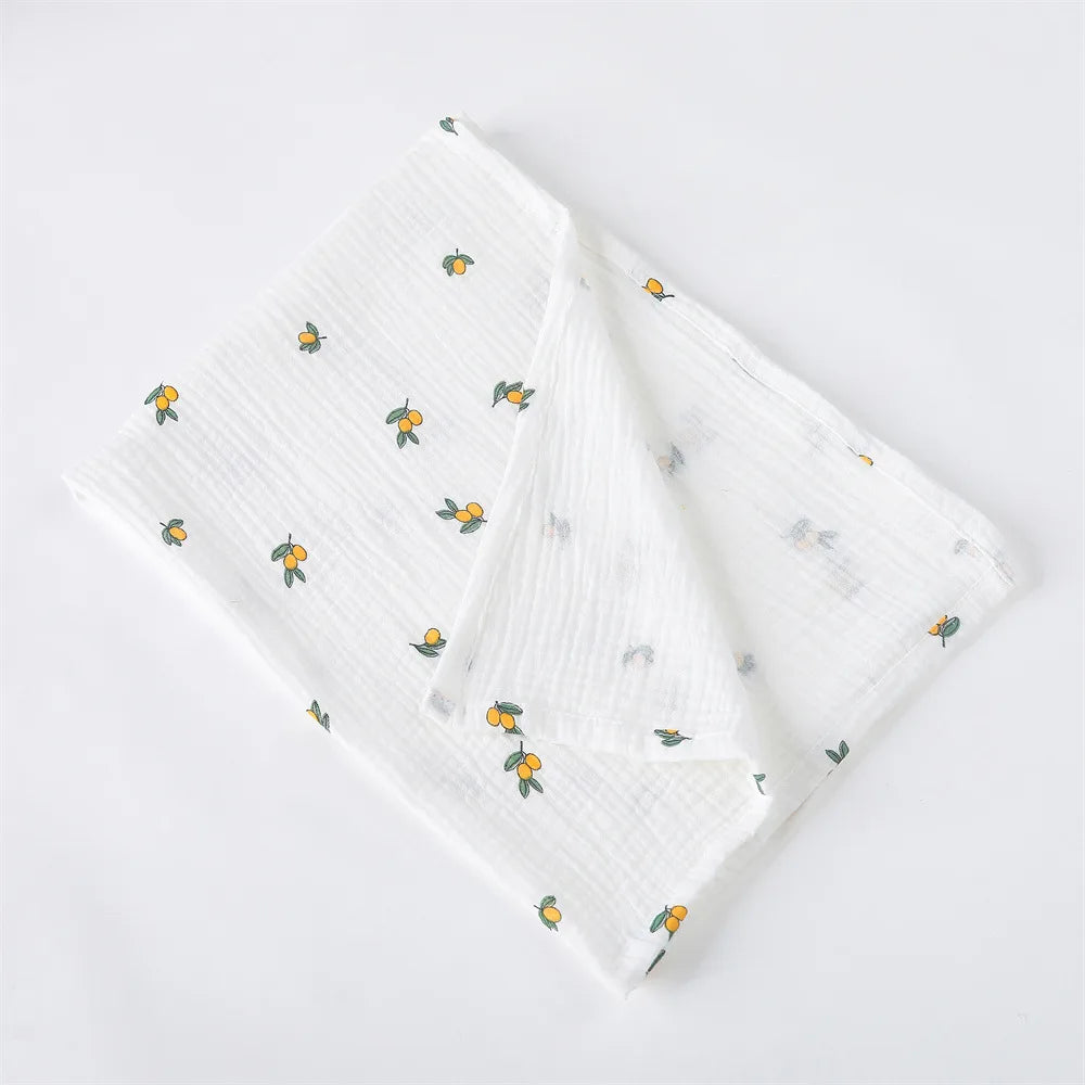 Cotton Muslin Baby Blanket for Swaddling & Stroller
