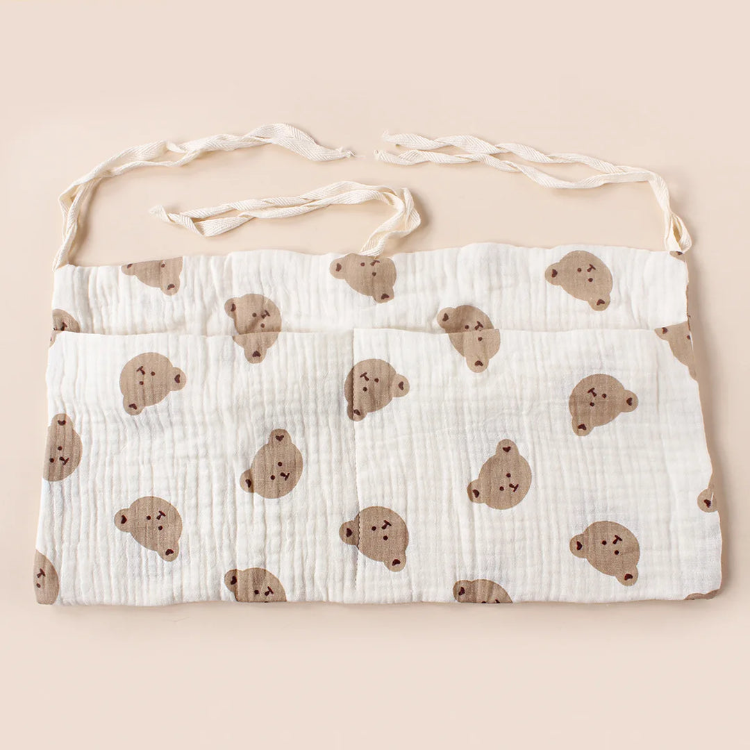 Baby Crib Organizer with 2 Storage Pockets
