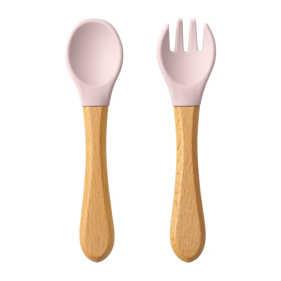Silicone Baby Spoon & Fork Set