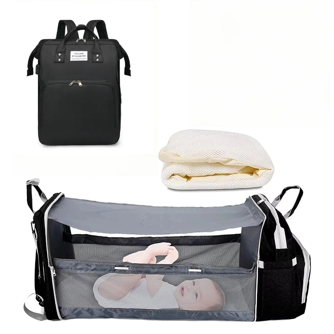 Waterproof Baby Diaper Backpack with Portable Changing Station