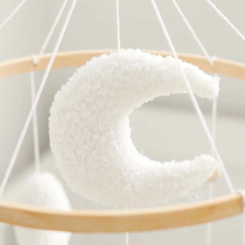 Wooden Crib Mobile Bear & Cloud